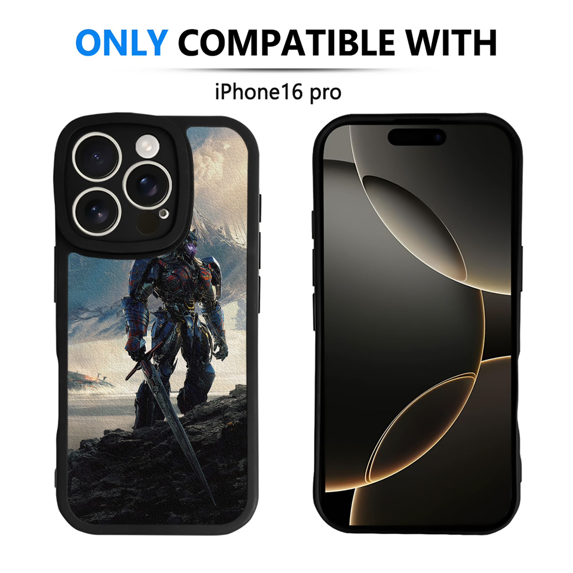 （画像用） Transformers トランスフォーマー 【iPhone 16シリーズ対応】シリコンスマホケース（レザー調） 材質：シリコン